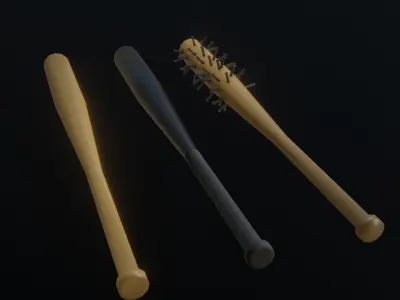 Baseball Bat Free low-poly 3D model