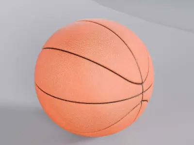 Realistic BasketBall 3D Model True 4K PBR Renders FBX GLB Low-poly 3D model