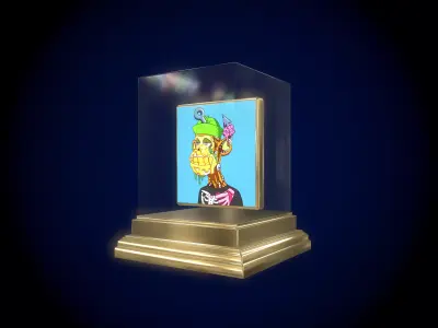 Mutant Ape 10 Gold Club Low-poly 3D model