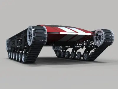 Concept tracked sport car 3D model