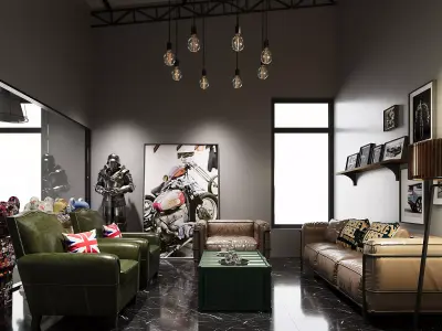 auto repair shop - car modification shop - car maintenance store 3D model