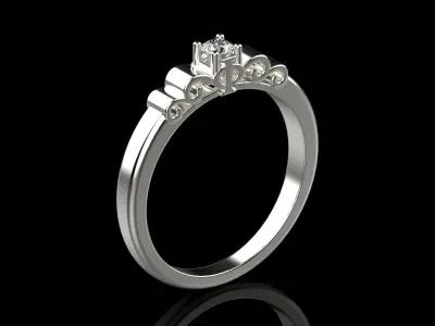 Women  ring  diamond 140 3D print model