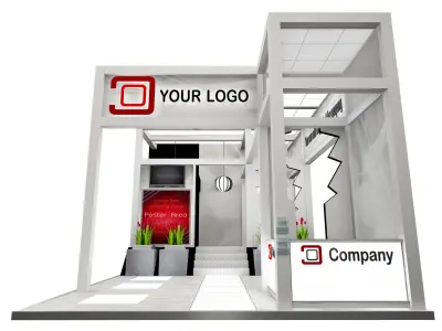 Booth Exhibition Stand a515 3D model