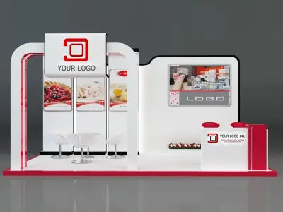 Booth Exhibition Stand a135 3D model