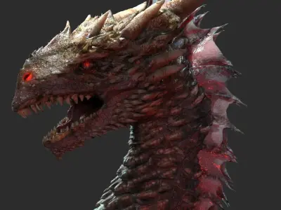 Dragon head Asian Deadly 3D model