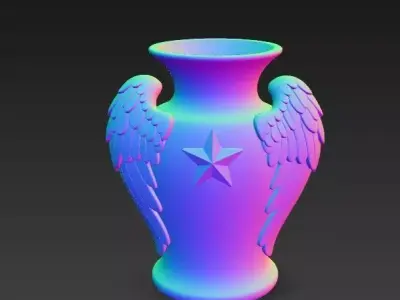 Angel Christmas Vase 3D print model