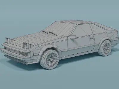 Toyota Celica Supra Low-poly 3D model