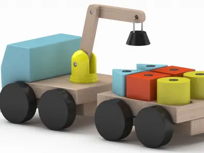 MULA Crane With Blocks 3D model