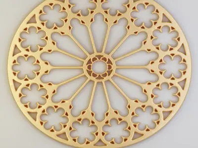 stained glass 14 pieces 3D model