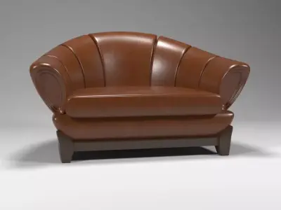 luxury leather chair 3D model
