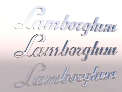 lamborgini logo for 3Dprint 3D print model
