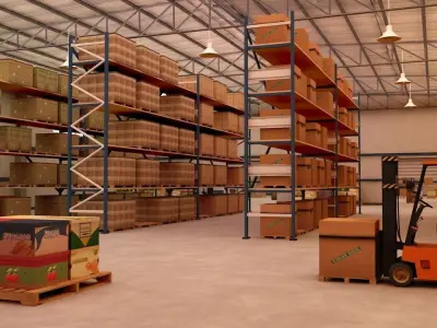 Big Warehouse Pack Low-poly 3D model