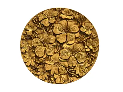 Classic circular carved decor ornament 11 3D print model