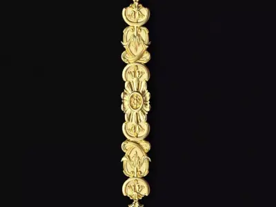Central decor ornament for furniture 3D model 657