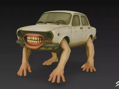 Opo Wae Tak Tabrak - Italian Brainrot Low-poly 3D model