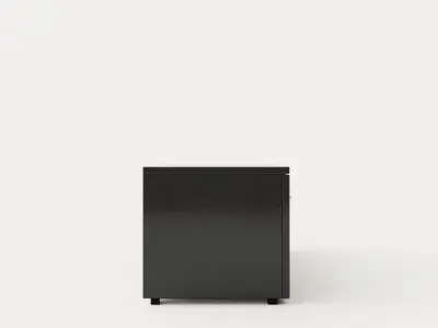 Storsjo TV Bench 140 Cm With Led Lighting Black Low-poly 3D model