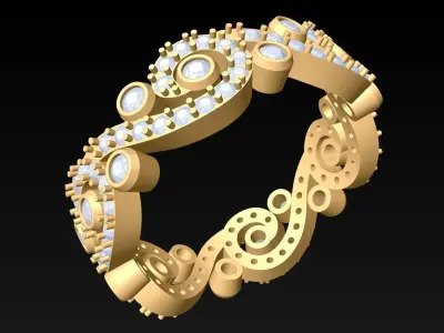 Diamond Ring - Womens Rings - N382933 3D print model