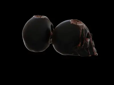 Halloween Bleeding Skull Candle 3D model