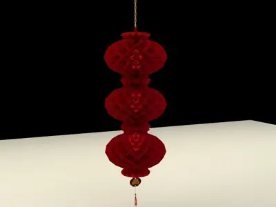 Chinese Honeycomb Red lantern 3D model
