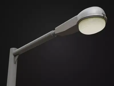 Old Soviet Street Light 06 Low-poly 3D model