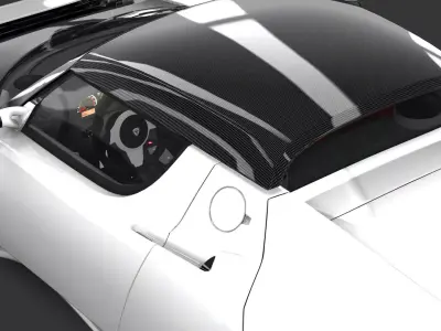 Tesla Roadster 2011 Low-poly 3D model