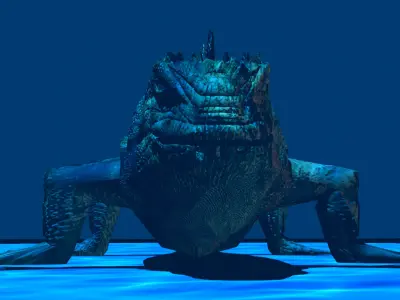 Marine iguana model Low-poly 3D model