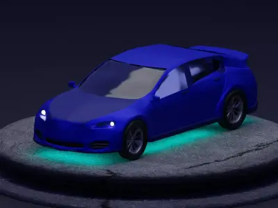 Tesla 2016 Low-poly 3D model