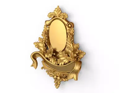 Cartouche classic decorative ornament cnc 3d printing stl 02 3D model