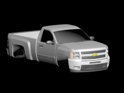 chevrolet silverado 2012 Low-poly 3D model
