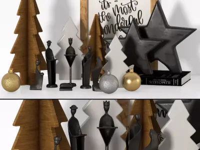 Nativity Sculpture Set 3D model