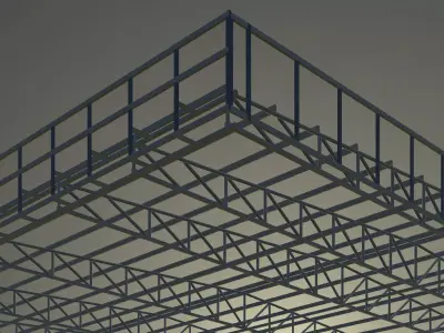 Roof structure 3D model
