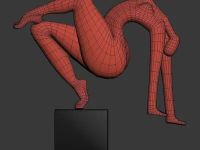 Sculpture acrobatic stunt P 3D print model