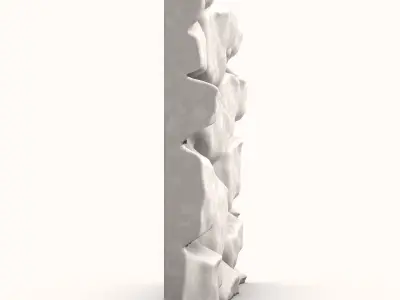 Rustic Sandstone Wall High Detail 3D model
