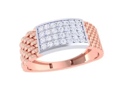 Mens gemstone diamond men Ring with details images 27 3D print model