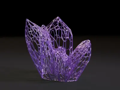 Crystal LED lamp 3D print model