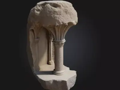 Gothic Arch Fragment  Echoes of a Sacred Past 3D model