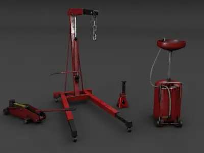 Garage Equipment Low-poly 3D model
