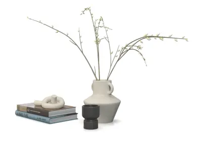 Coffee Table Decor 01 PBR 3D model