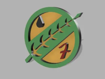 Mandalorian Crest STL file Free 3D print model