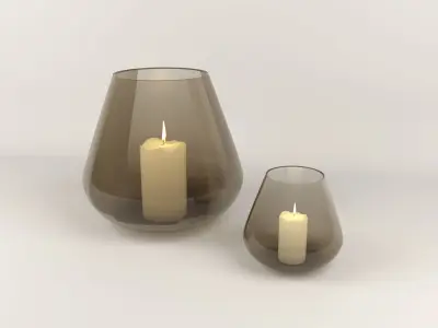 Vase and Candle set 3D model