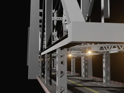 Howrah Bridge India kolkata 3D model