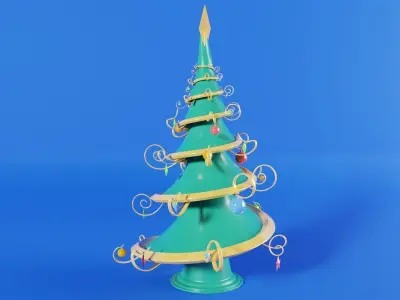 Stylized Christmas Tree 3D model