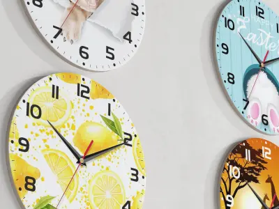 wall clock set 3D model