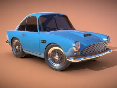 Next generation sports cars Low-poly 3D model