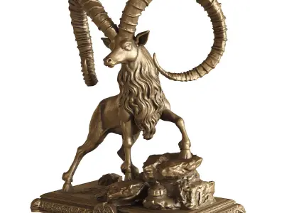 deer statue 4 3D model