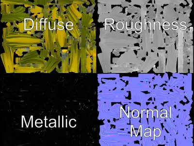 Palm Leaf D Model Pack Low-poly 3D model