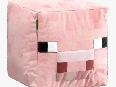 minecraft ottoman set 002 3D model