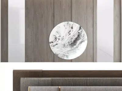 Decorative wall panel set 24 3D model
