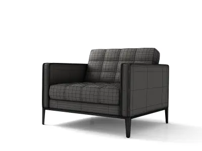 Lounge Armchair low-poly  Low-poly 3D model