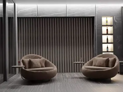 Modern living room Free 3D model